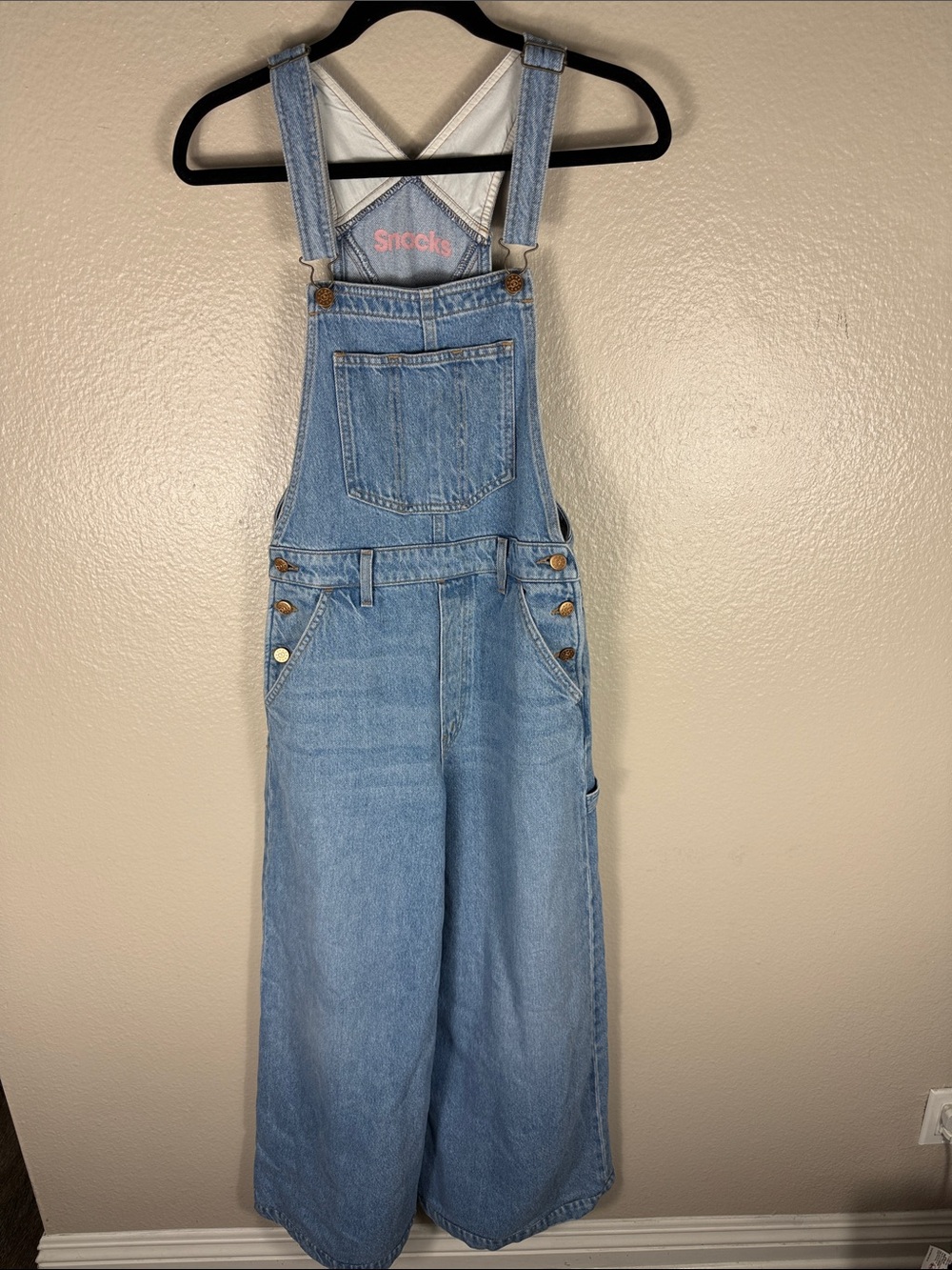 MOTHER Snacks The Sugar Cone Heel Overalls in All You Can Eat - Picture 5 of 10